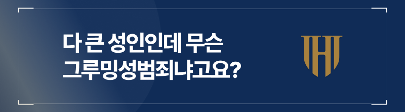 다 큰 성인인데 무슨 그루밍성범죄냐고요?